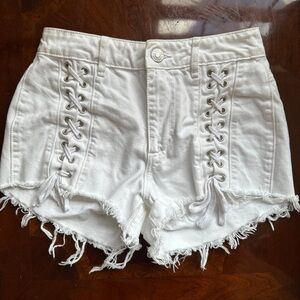 White demin shorts